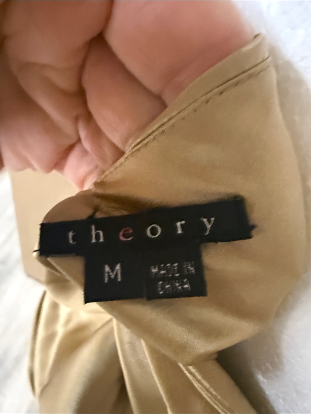 Theory Gold Satin Cowl-Neck Camisole - Picture 5 of 5